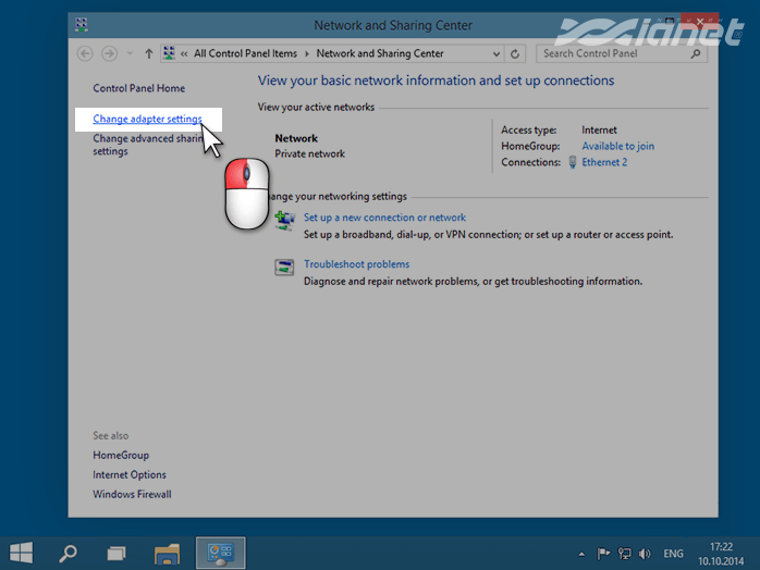 натискаємо на Зміна параметрів адаптера